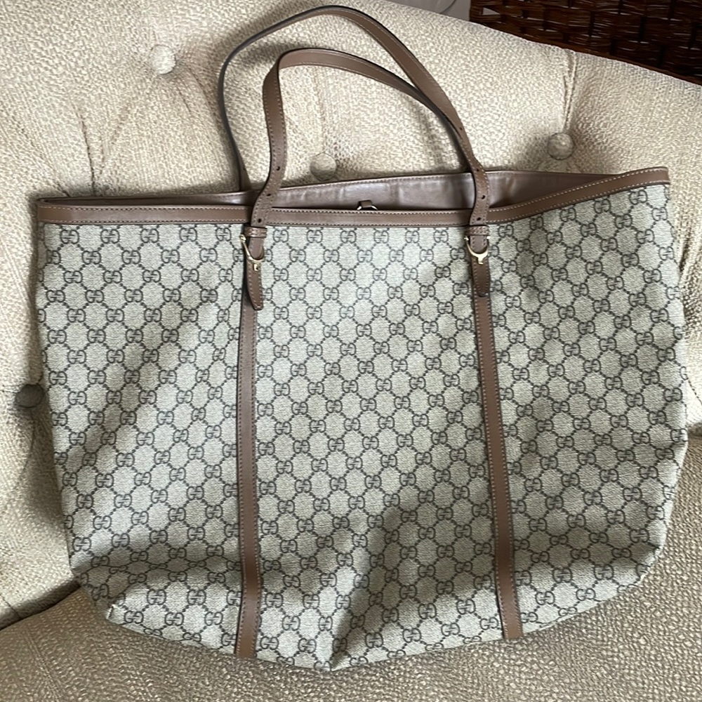 authentic gucci GG supreme large totes